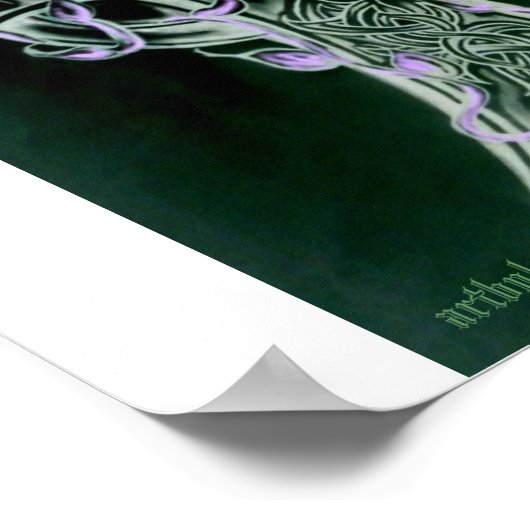 keltische Kreuz/Weinkunst Poster (Ecke)