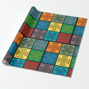 Keltische Kreuzpapier Geschenkpapier