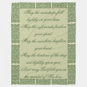 Keltische Kreuzsegnung Fleecedecke (Vorderseite)