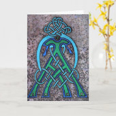 Keltische Kunst-Gruß-Karte Karte (Gelbe Blume)