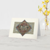 Keltische Kunst Gryphons Gruß-Karte Karte (Gelbe Blume)