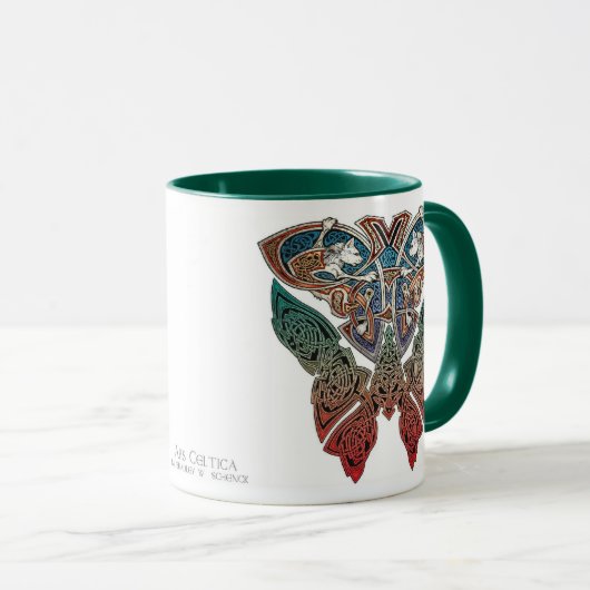 Keltische Kunst-Katzen-Tasse Tasse (VorderseiteRechts)