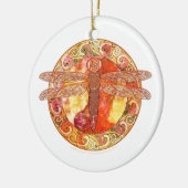 Keltische Libellen-Verzierung Keramik Ornament (Links)