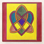 Keltische Liebe Glasuntersetzer (Vorderseite)