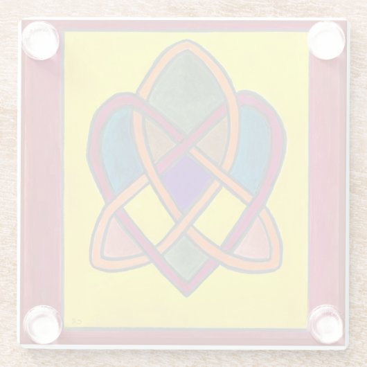 Keltische Liebe Glasuntersetzer (Rückseite)