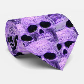 Keltische lila Schädelcollage Krawatte (Gerollt)