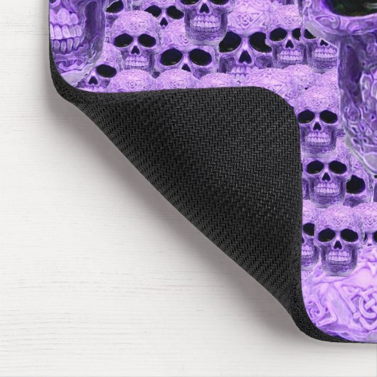 Keltische lila Schädelcollage Mousepad (Ecke)