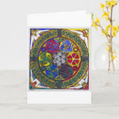 Keltische Mandala 1: Auferstehung (Karte) Karte (Gelbe Blume)