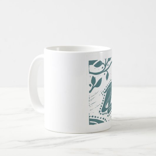 Keltische Meer-Grüne Hase-Tasse Kaffeetasse (Vorderseite Links)