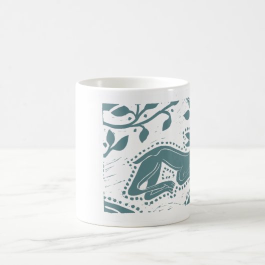 Keltische Meer-Grüne Hase-Tasse Kaffeetasse (Mittel)