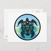 Keltische Meeresschildkröte Postkarte (Vorne/Hinten)