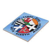 Keltische Nations-Flaggen Fliese (Seite)