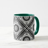 Keltische Ornament-Diagonale Tasse (VorderseiteRechts)