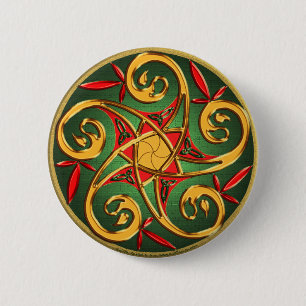 Keltische Pentagramm-Spirale Button