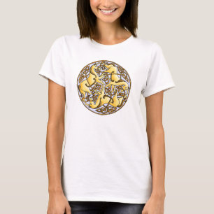 Keltische Pferde und Knoten im Kreis T-Shirt