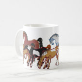 keltische Pferdeherde Kaffeetasse (Vorderseite Links)