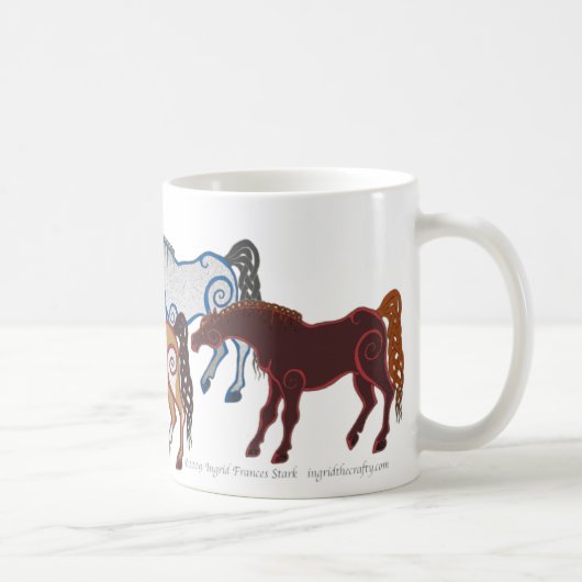 keltische Pferdeherde Kaffeetasse (Rechts)