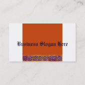 Keltische quadratische Knoten auf Paprika Visitenkarte (Rückseite)