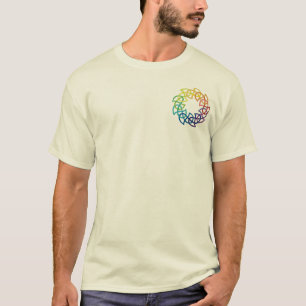 Keltische Regenbogen-Knüpfarbeit-Ringe T-Shirt