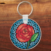 Keltische Rose aus Hartglas Schlüsselanhänger (Vorderseite)