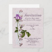 Keltische Rose Hochzeit Einladung (Vorne/Hinten)