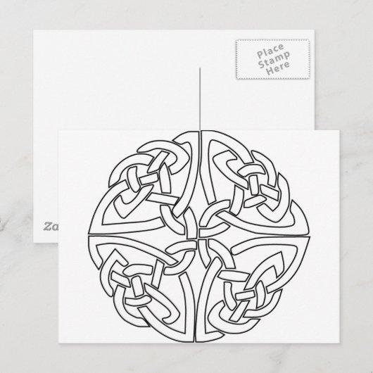 keltische Rose Postkarte (Vorne/Hinten)