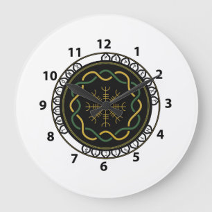Keltische Runen 3 Wanduhr (Rund)