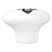 Keltische schottische Distel Stammes- Keramikknauf (Seitenansicht)