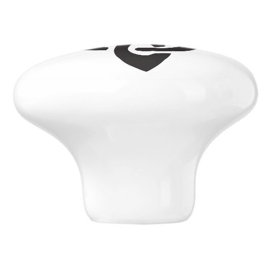 Keltische schottische Distel Stammes- Keramikknauf (Seitenansicht)