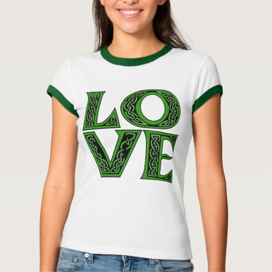 Keltische Schriftart LIEBE T-Shirt