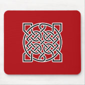 Keltische Seelenknoten, tiefrot, schwarz und weiß Mousepad (Vorne)
