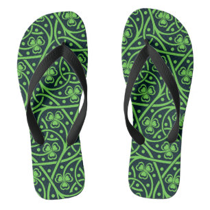 Keltische Shamrocks-Paar Flip Flops Badesandalen