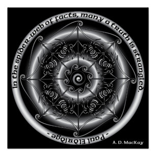 Keltische Spinnen-Mandala Poster