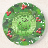 Keltische Spirale mit Holly Getränkeuntersetzer (Vorne)