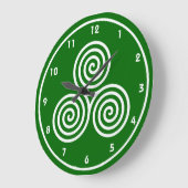 Keltische Spiralen Design Wall Clock Große Wanduhr (Winkel)