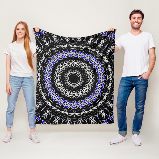 Keltische Stammes- Mandala (blau) Fleecedecke (Beispiel)