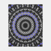Keltische Stammes- Mandala (blau) Fleecedecke (Vorderseite)