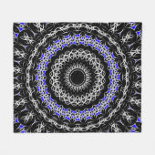 Keltische Stammes- Mandala (blau) Fleecedecke (Vorderseite (Horizontal))