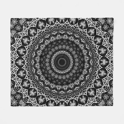 Keltische Stammes- Mandala Fleecedecke (Vorderseite (Horizontal))
