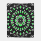 Keltische Stammes- Mandala (Grün) Fleecedecke (Vorderseite)