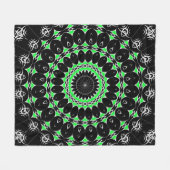 Keltische Stammes- Mandala (Grün) Fleecedecke (Vorderseite (Horizontal))