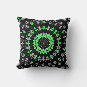 Keltische Stammes- Mandala (Grün) Kissen