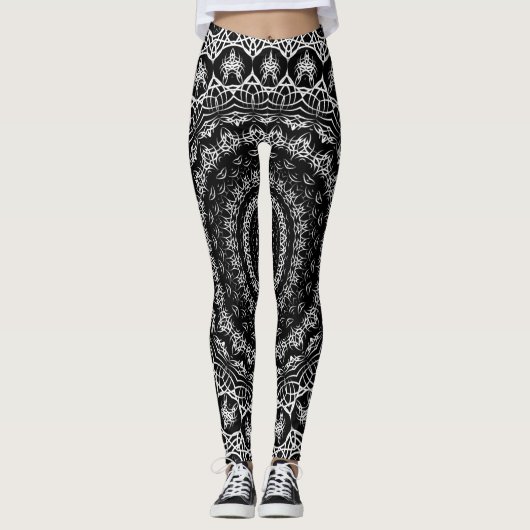 Keltische Stammes- Mandala Leggings (Vorderseite)