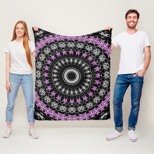 Keltische Stammes- Mandala (Rosa) Fleecedecke (Beispiel)