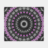 Keltische Stammes- Mandala (Rosa) Fleecedecke (Vorderseite (Horizontal))