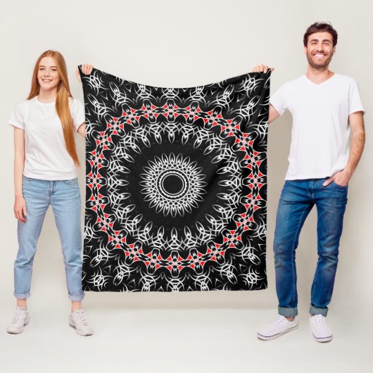 Keltische Stammes- Mandala (rot) Fleecedecke (Beispiel)
