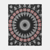 Keltische Stammes- Mandala (rot) Fleecedecke (Vorderseite)