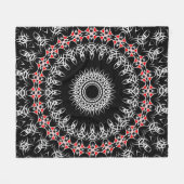 Keltische Stammes- Mandala (rot) Fleecedecke (Vorderseite (Horizontal))