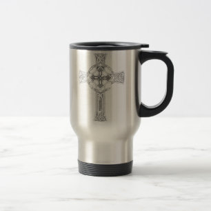 Keltische Suche-"Kreuz-" Reise-Tasse Reisebecher