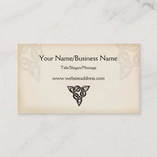 Keltische Symbol-Entwurfs-Visitenkarte Visitenkarte (Vorderseite)